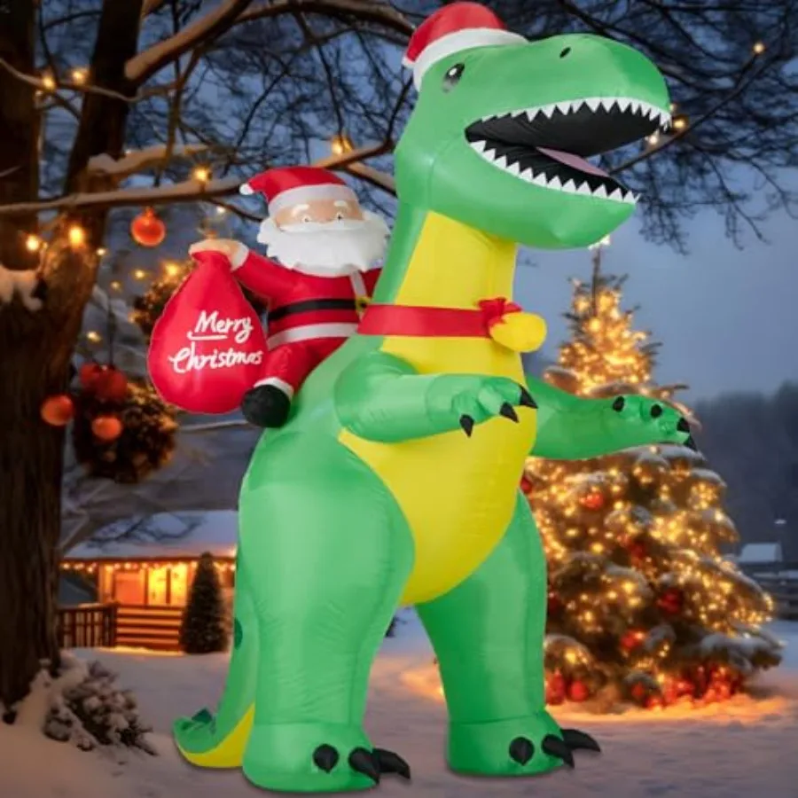8Feet Christmas Inflatable Santa Claus Riding Dinosaur Outdoor Indoor Decoration with Built-in LED Lights Red Yard Lawn Garden
8Feet Christmas Inflatable Santa Claus Riding Dinosaur Outdoor Indoor Decoration with Built-in LED Lights Red Yard Lawn Garden