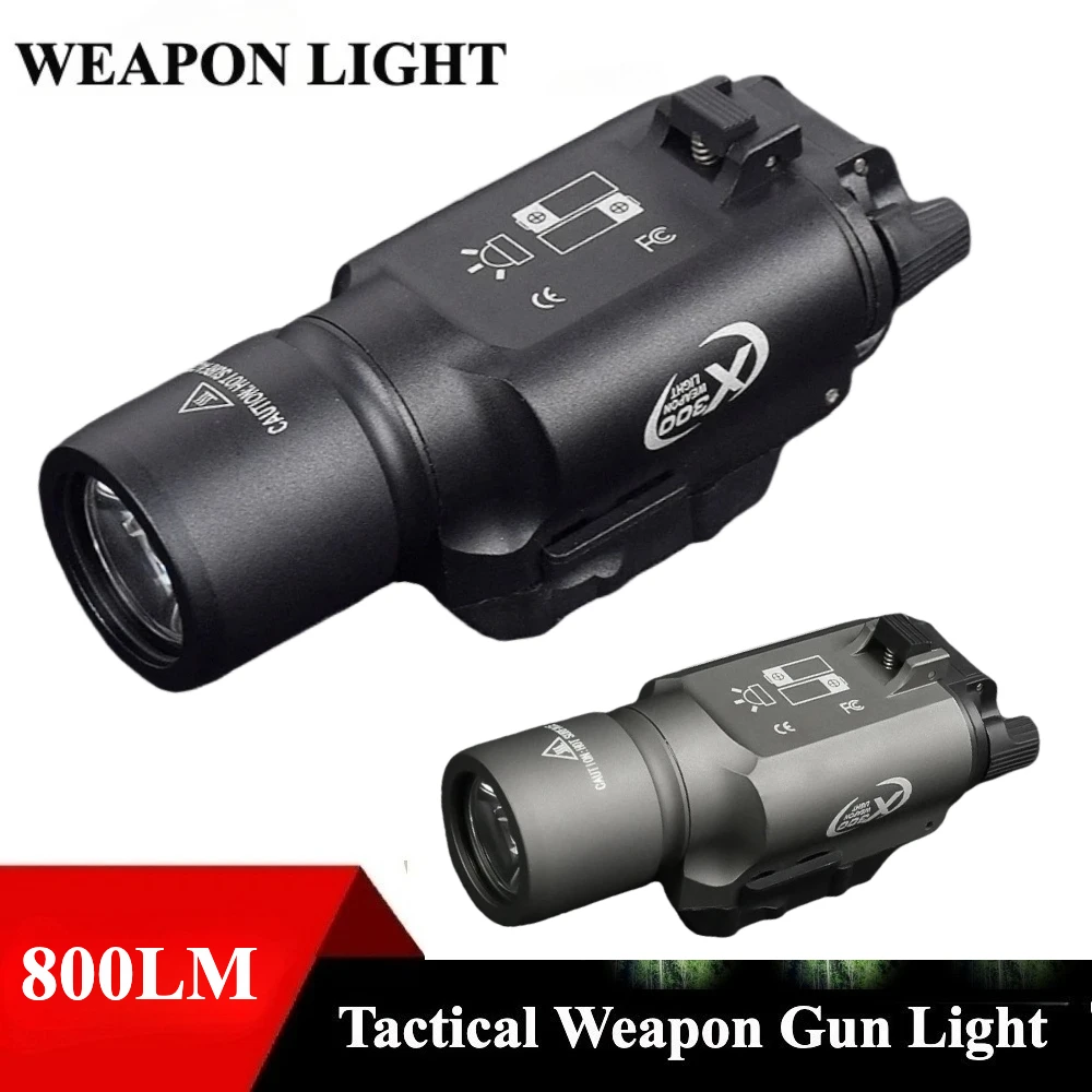 X300 X300U Tactical Flashlight LED Rifle Airsoft Outdoor Hunting Scout Gun Light Momentary+Constant Dual Function Switch
X300 X300U Tactical Flashlight LED Rifle Airsoft Outdoor Hunting Scout Gun Light Momentary+Constant Dual Function Switch