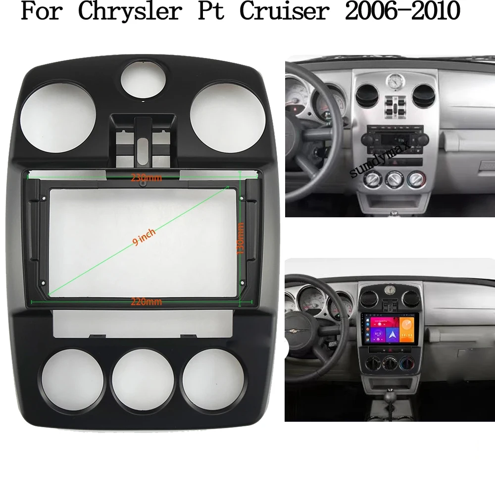 Комплект панели приборной панели 9 "для Chrysler Pt Cruiser 2006-2010, 2 Din, android, автомобильный радиоприемник, рамка
Комплект панели приборной панели 9 "для Chrysler Pt Cruiser 2006-2010, 2 Din, android, автомобильный радиоприемник, рамка