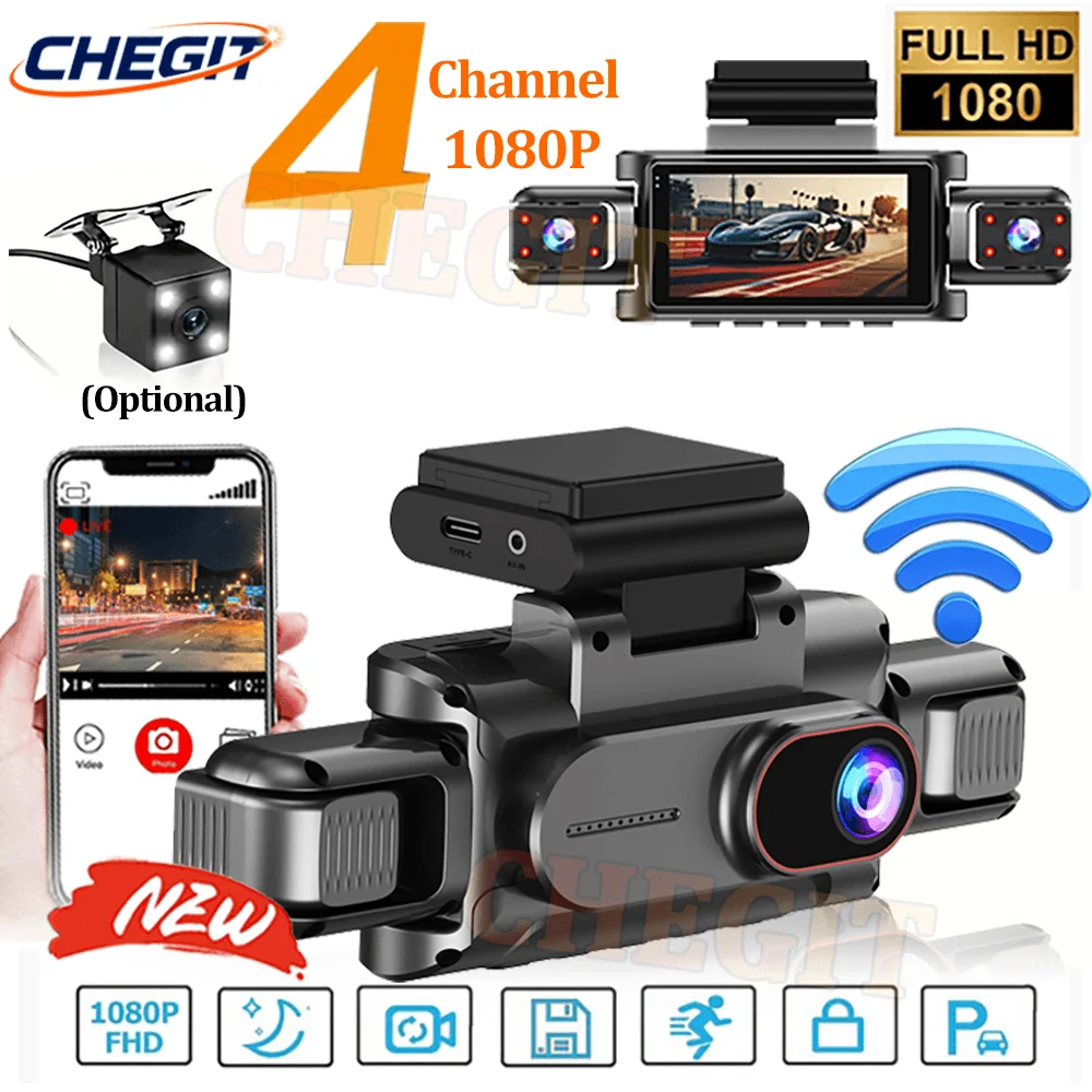 3/4Lens 360° Car DVR 1080P WIFI Video Recorder Dash Cam Front left right With Rear View Camera Night Vision Car Assecories
3/4Lens 360° Car DVR 1080P WIFI Video Recorder Dash Cam Front left right With Rear View Camera Night Vision Car Assecories