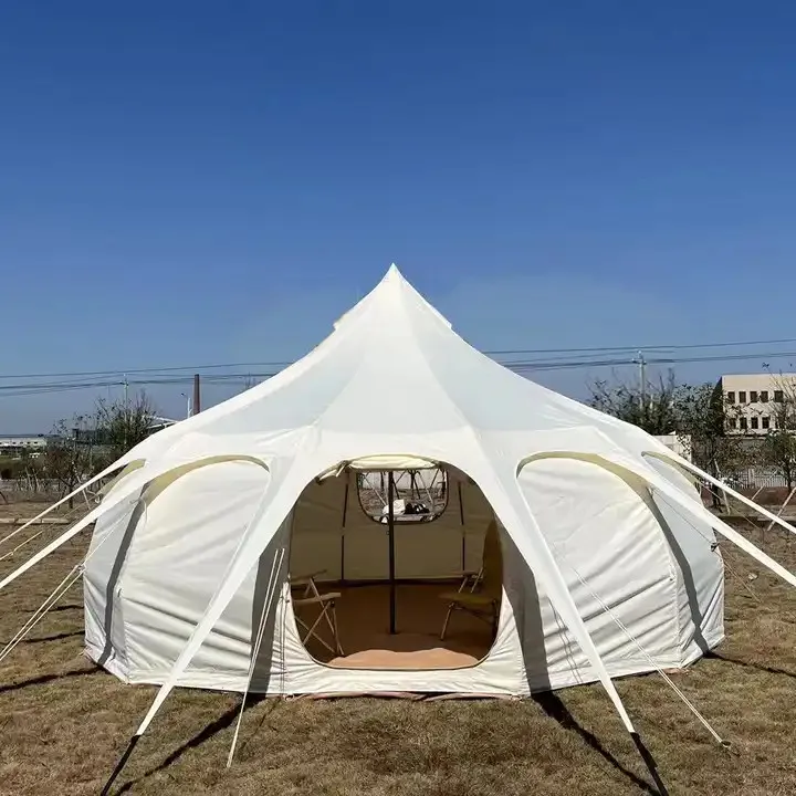 Outdoor Home Camping Four Seasons Waterproof Cotton Canvas 4M 5M 6M bell 900D Oxford luxury beautiful luxury glamping lotus tent
Outdoor Home Camping Four Seasons Waterproof Cotton Canvas 4M 5M 6M bell 900D Oxford luxury beautiful luxury glamping lotus tent