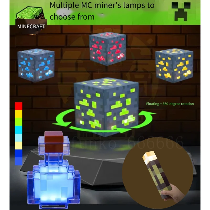 Minecrafe Series Torch Lamp My World Torch Mine Lamp Green Blue Red Yellow LED Night Light Colorful Changing Bottle Toy Model
Minecrafe Series Torch Lamp My World Torch Mine Lamp Green Blue Red Yellow LED Night Light Colorful Changing Bottle Toy Model
