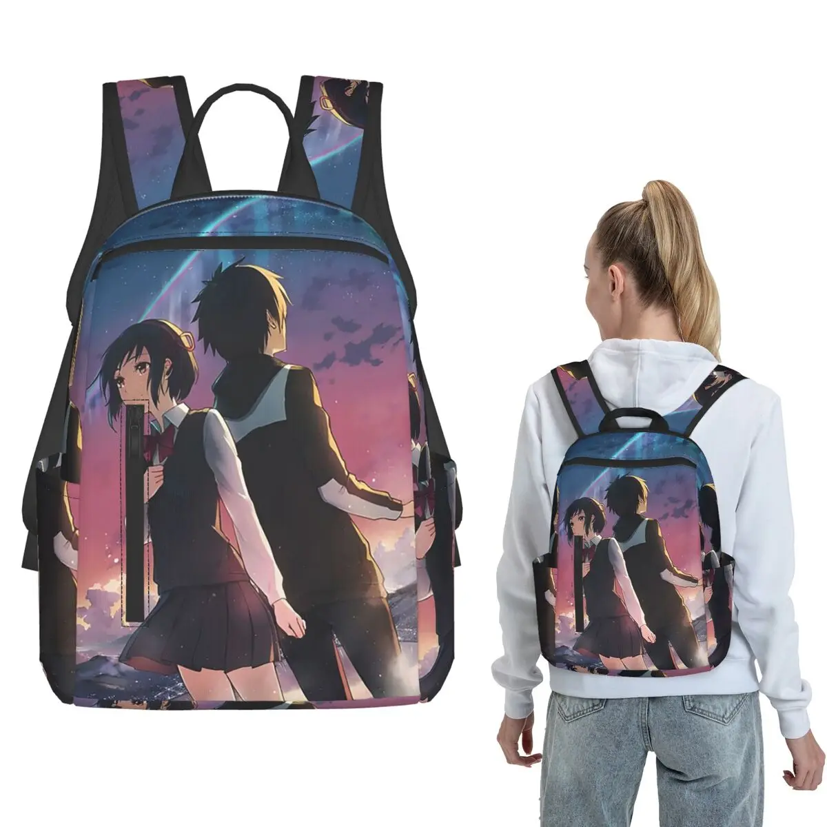Japanese Anime Your Name Backpack Large Capacity Boys Girls BookBag School Bag Shoulder Bags for Men Women
Japanese Anime Your Name Backpack Large Capacity Boys Girls BookBag School Bag Shoulder Bags for Men Women