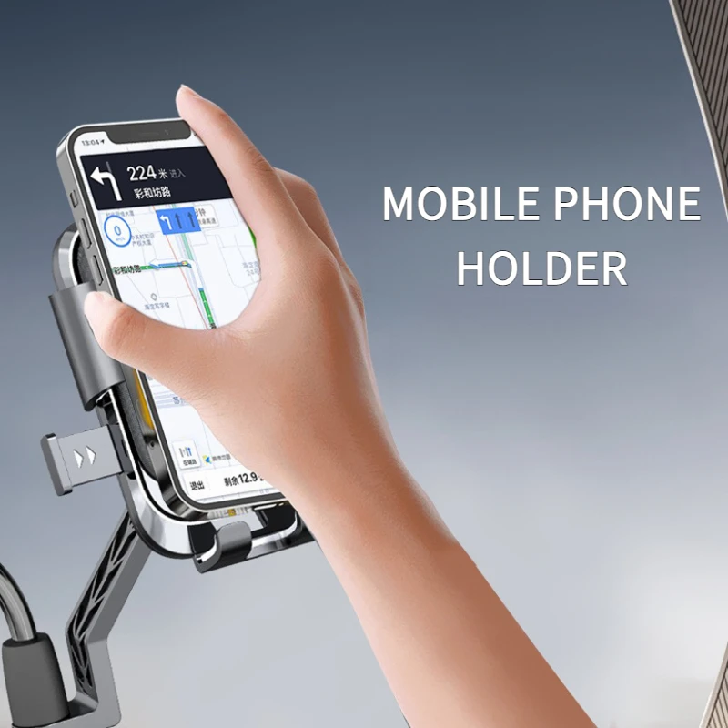 Motorcycle Bicycle Phone Holder Scooter Handlebar Rearview Mirror 360° Rotation Universal Bike Fits 4.7-7.1 Inch Phones
Motorcycle Bicycle Phone Holder Scooter Handlebar Rearview Mirror 360° Rotation Universal Bike Fits 4.7-7.1 Inch Phones