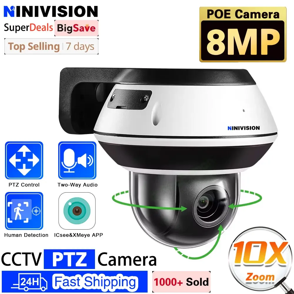 4K 8MP Dome POE PTZ IP Camera 10X Optical Zoom Vandalproof Outdoor Audio P2P CCTV Security Surveillance Cameras XMeye Pro App
4K 8MP Dome POE PTZ IP Camera 10X Optical Zoom Vandalproof Outdoor Audio P2P CCTV Security Surveillance Cameras XMeye Pro App