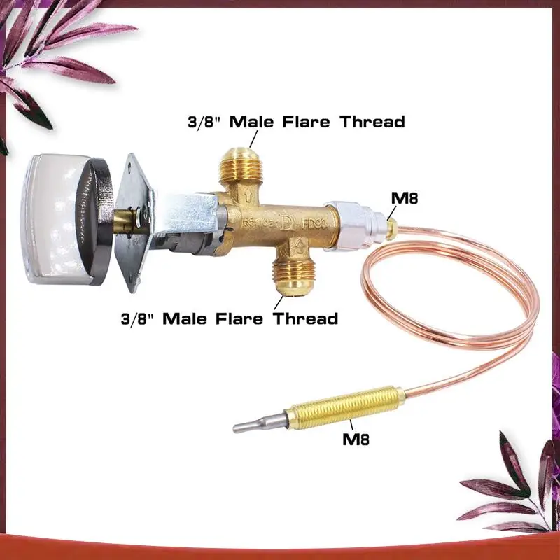 Durable 5/8In(3/8In Swivel Flare)Male Flare Gas Safety Control Valve Thermocouple Assembly Kit For Low Pressure Propane Fire Pit
Durable 5/8In(3/8In Swivel Flare)Male Flare Gas Safety Control Valve Thermocouple Assembly Kit For Low Pressure Propane Fire Pit