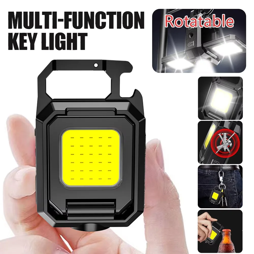 1-10PCS Flashlight Keychain Light COB Work Light USB Rechargeable Lamp with 90° Foldable Lights Super Bright Portable Lanterns
1-10PCS Flashlight Keychain Light COB Work Light USB Rechargeable Lamp with 90° Foldable Lights Super Bright Portable Lanterns