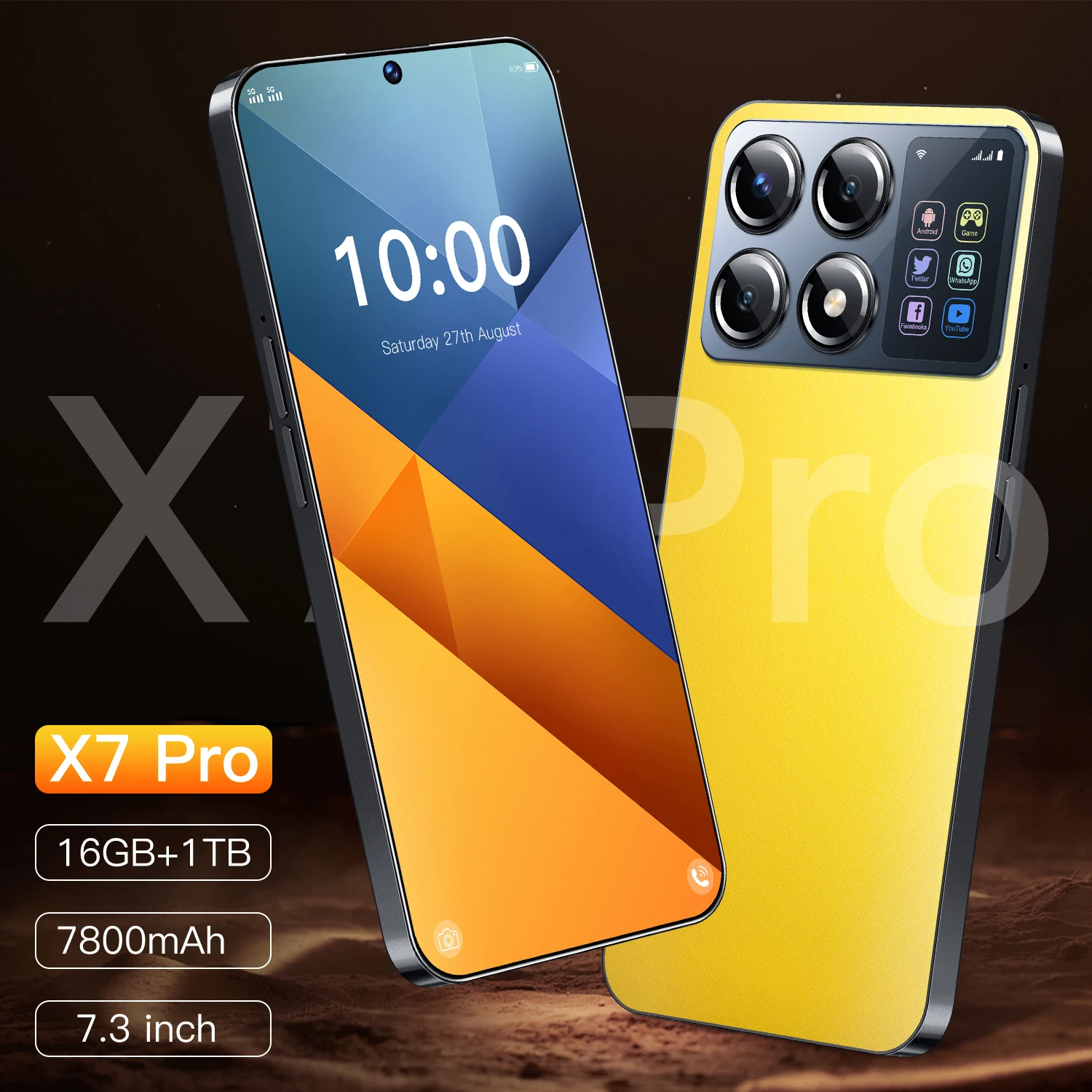 New model X7 Pro 2025 7.3inch HD Global Edition Original Smart Dual Card 7800mAh Battery Facial Recognition Function
New model X7 Pro 2025 7.3inch HD Global Edition Original Smart Dual Card 7800mAh Battery Facial Recognition Function