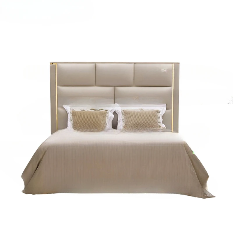 1.8 leather solid wood bed Napa leather Italian light luxury master bedroom bed
1.8 leather solid wood bed Napa leather Italian light luxury master bedroom bed
