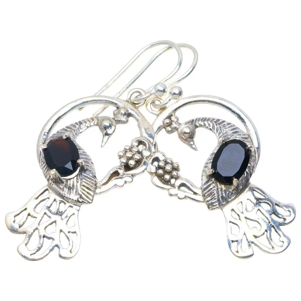 StarGems® Natural Black Onyx Handmade Unique 925 Sterling Silver Earrings 1.5" A4302
StarGems® Natural Black Onyx Handmade Unique 925 Sterling Silver Earrings 1.5" A4302