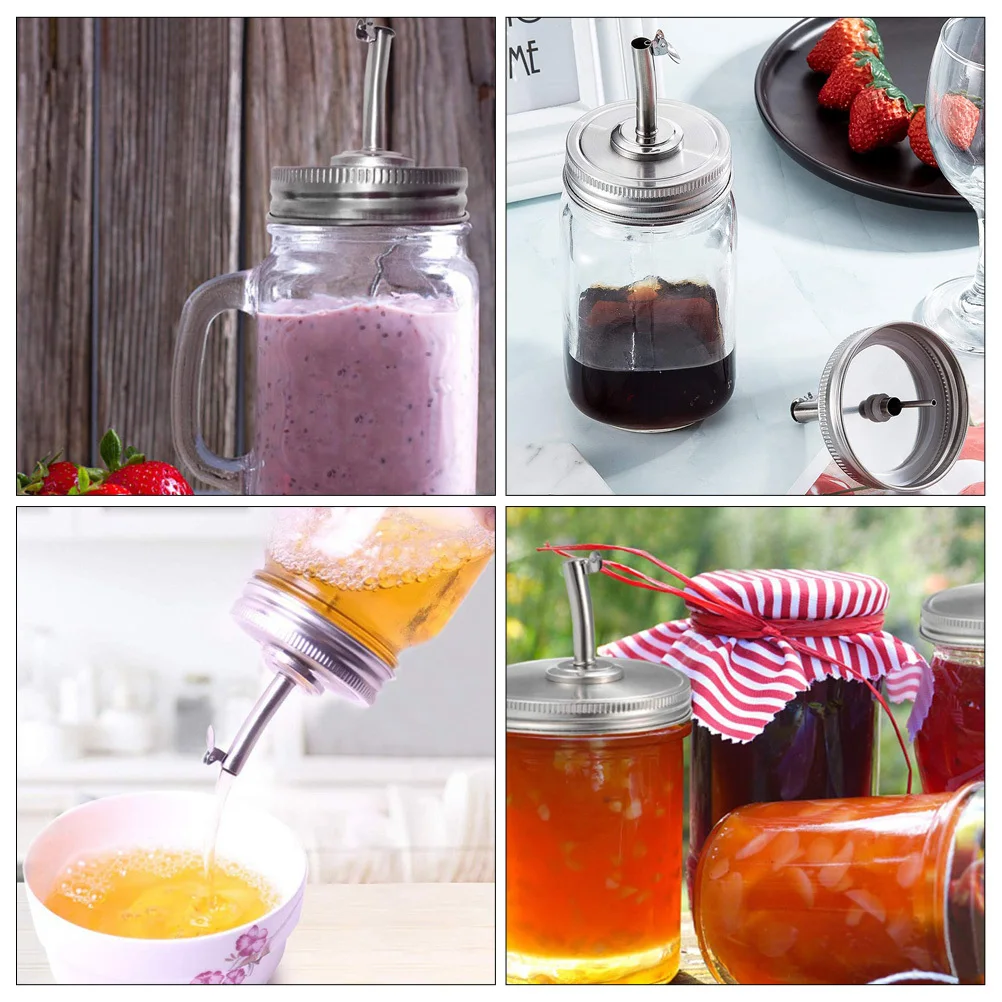 Metal Oil Spout Lid Stainless Steel Jar Lid with Detachable Seal for Mason Jars Leak-Proof Silicone Ring Suitable for Oil Liquor
Metal Oil Spout Lid Stainless Steel Jar Lid with Detachable Seal for Mason Jars Leak-Proof Silicone Ring Suitable for Oil Liquor