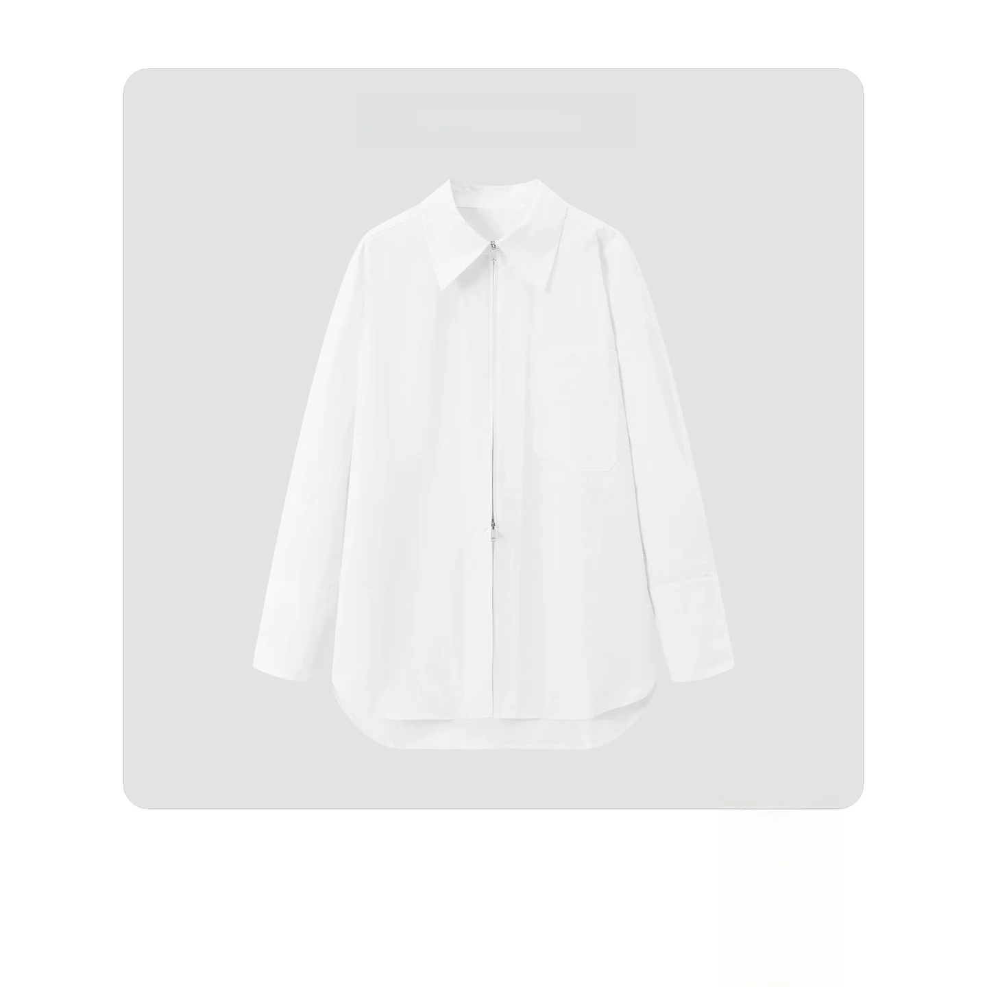 Hua Jiyan White Moonlight Asymmetric Patch ket Collar ape irt Small Jaet Pure Cotton Long Sve Women's irt
Hua Jiyan White Moonlight Asymmetric Patch ket Collar ape irt Small Jaet Pure Cotton Long Sve Women's irt