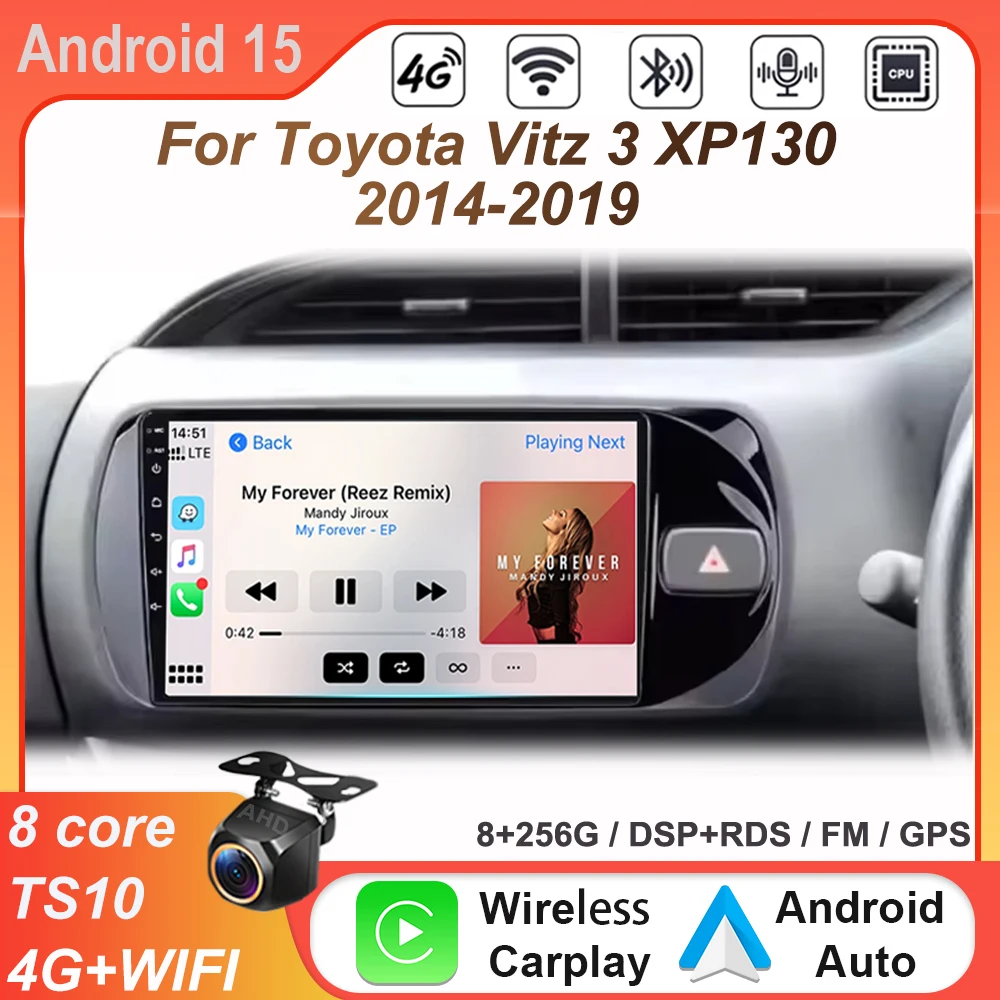 Автомобильный радиоприемник для Toyota Vitz 3 XP130 2014-2019 Carplay Android15 Авто видео головное устройство Стерео Мультимедийный плеер 2Din DVD QLED Scre
Автомобильный радиоприемник для Toyota Vitz 3 XP130 2014-2019 Carplay Android15 Авто видео головное устройство Стерео Мультимедийный плеер 2Din DVD QLED Scre
