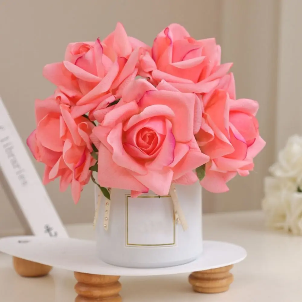 5 Heads Artificial Rose Flower Branch Real Touch Curled Edge Simulation Rose Flower Realistic Handmade Fake Flowers
5 Heads Artificial Rose Flower Branch Real Touch Curled Edge Simulation Rose Flower Realistic Handmade Fake Flowers