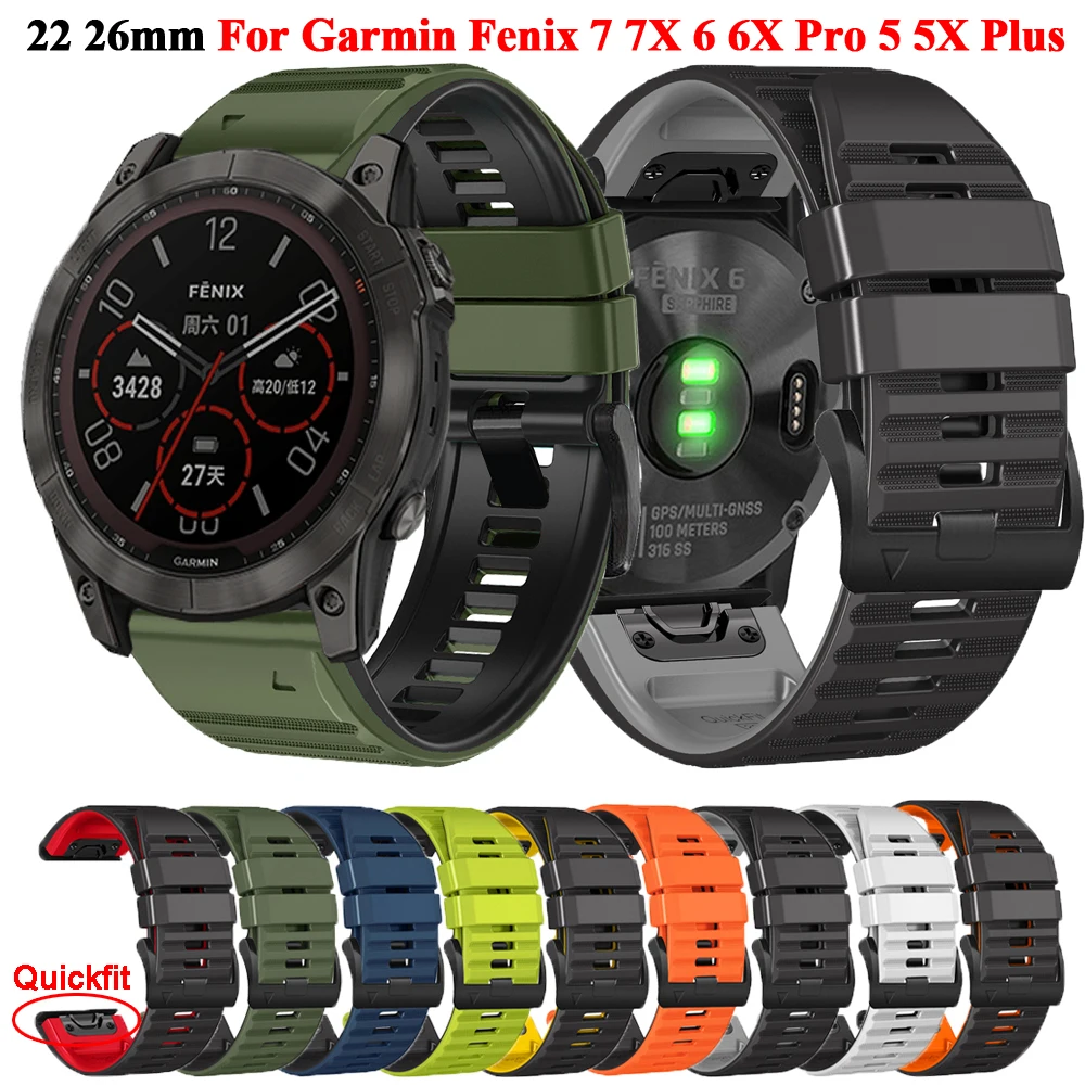 Ремешок силиконовый для Garmin Fenix 7 7X 6 6X Pro 5 5X Plus 3 3HR, сменный Браслет для наручных часов, 22 26 мм
Ремешок силиконовый для Garmin Fenix 7 7X 6 6X Pro 5 5X Plus 3 3HR, сменный Браслет для наручных часов, 22 26 мм