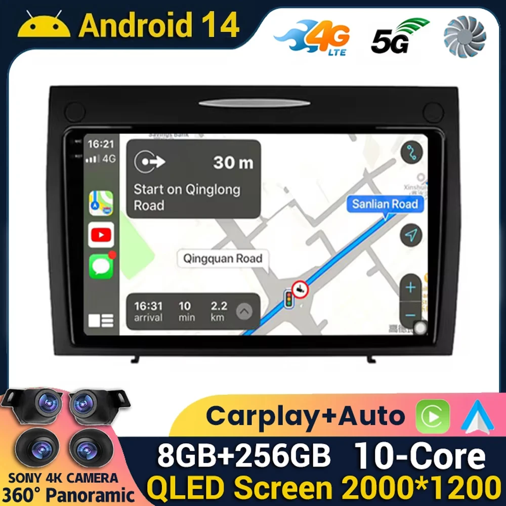 Android 14 Carplay Car Radio For Mercedes Benz SLK class R171 SLK200 SLK280 SLK300 2000 - 2011 Navigation GPS Multimedia Player
Android 14 Carplay Car Radio For Mercedes Benz SLK class R171 SLK200 SLK280 SLK300 2000 - 2011 Navigation GPS Multimedia Player