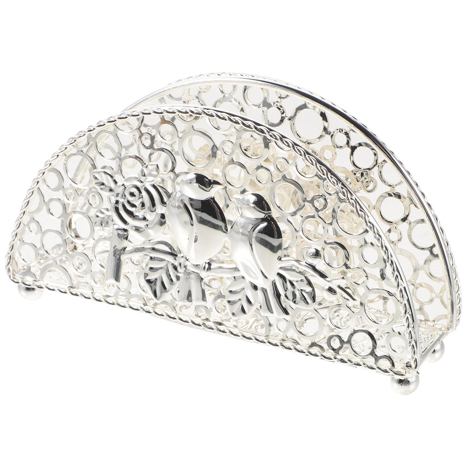 Napkin Holder Iron Tissue Storage Silver Decorative Basket Creative Hollow Design Practical Kitchen
Napkin Holder Iron Tissue Storage Silver Decorative Basket Creative Hollow Design Practical Kitchen