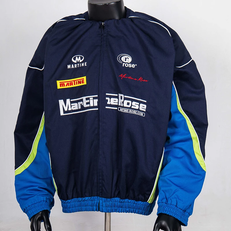 Martine Rose Racing Zipper Jacket Splice Color Embroidery Label Men Women Street New High Quality Loose Casual Coat Tops
Martine Rose Racing Zipper Jacket Splice Color Embroidery Label Men Women Street New High Quality Loose Casual Coat Tops