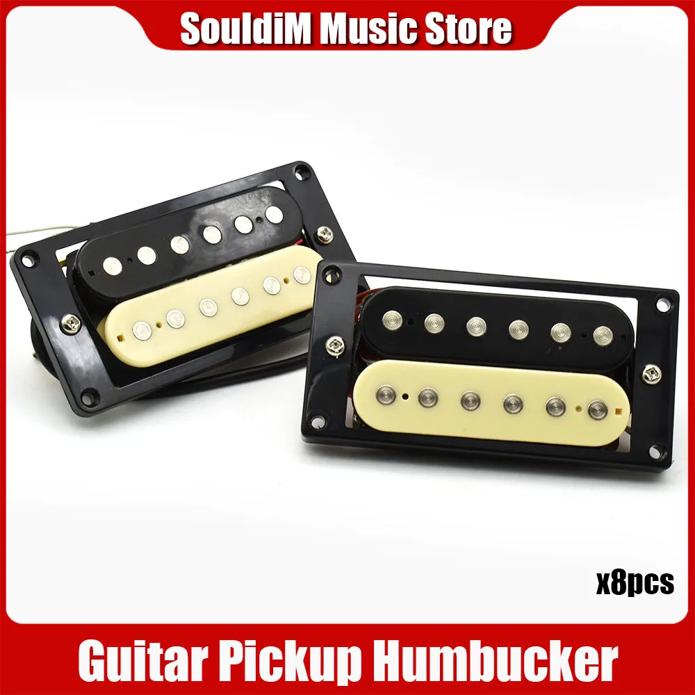 8Pcs Neck Bridge Pickup Electric Guitar Humbucker Pickup Passive Ceramic Magnet Guitar Parts with installing Frame
8Pcs Neck Bridge Pickup Electric Guitar Humbucker Pickup Passive Ceramic Magnet Guitar Parts with installing Frame