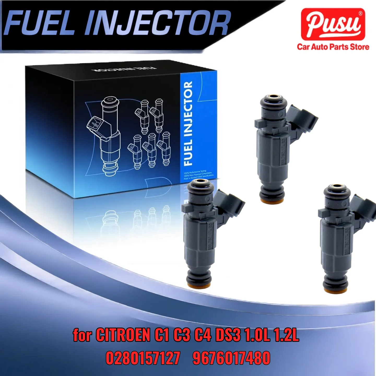New 3pcs Injector for CITROEN C1 C3 C4 DS3 Suitable for 1.0L 1.2L Models Numbers 0280157127 9676017480
New 3pcs Injector for CITROEN C1 C3 C4 DS3 Suitable for 1.0L 1.2L Models Numbers 0280157127 9676017480