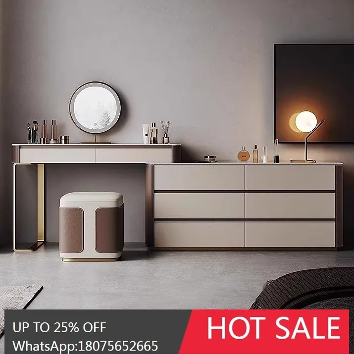 MJY light luxury rock slab makeup table retractable dresser integrated storage storage cabinet
MJY light luxury rock slab makeup table retractable dresser integrated storage storage cabinet