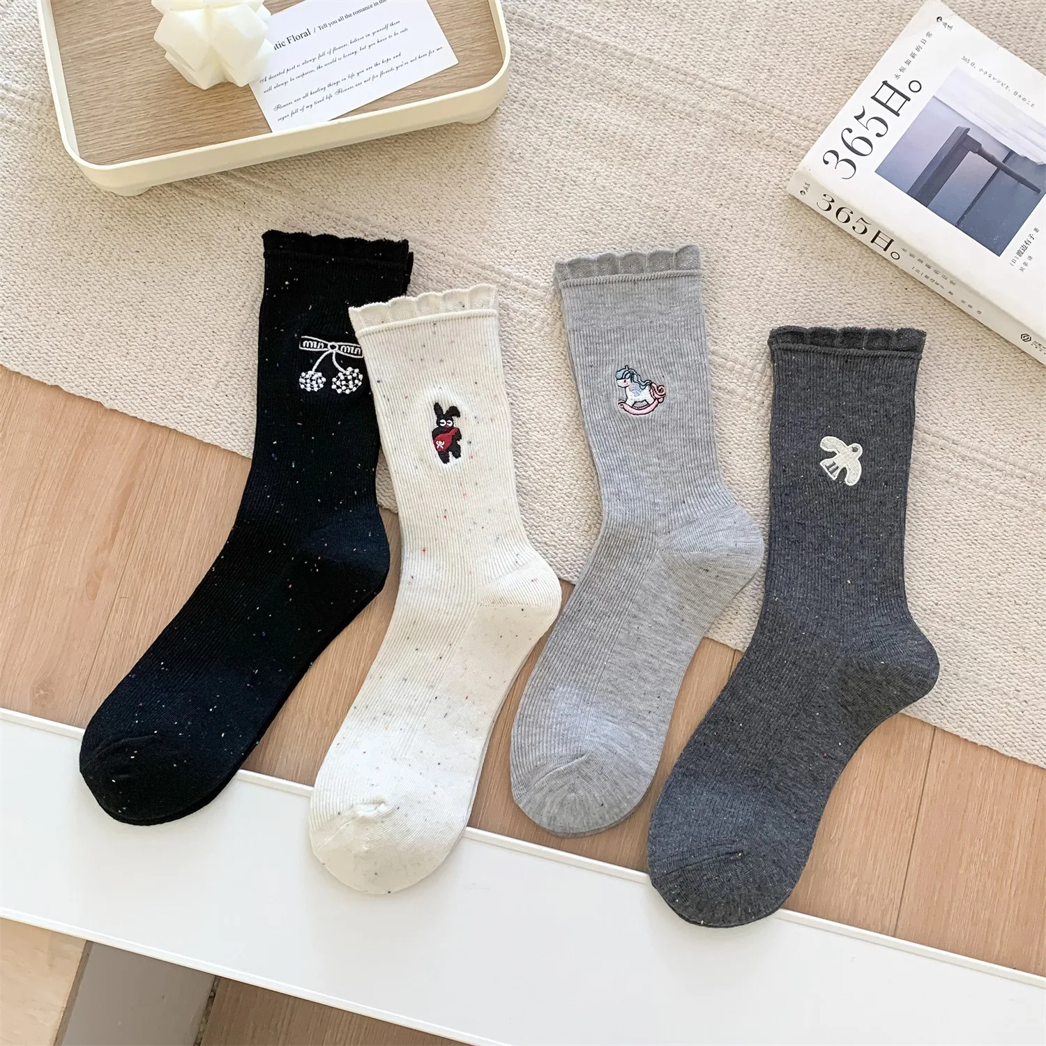 Miosam custom logo cotton socks cartoon middle tube socks embroidery socks casual breathable Rainbow Horse soft socks for woman
Miosam custom logo cotton socks cartoon middle tube socks embroidery socks casual breathable Rainbow Horse soft socks for woman