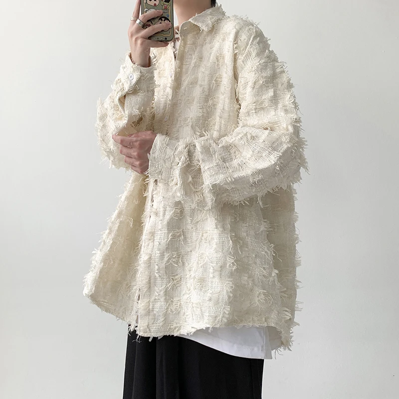Personality Thick Tassel Shirt High Quality Fashion Streetwear Long Sleeve Shirts Men's Casual Loose Tops Autumn New Blouse Men
Personality Thick Tassel Shirt High Quality Fashion Streetwear Long Sleeve Shirts Men's Casual Loose Tops Autumn New Blouse Men
