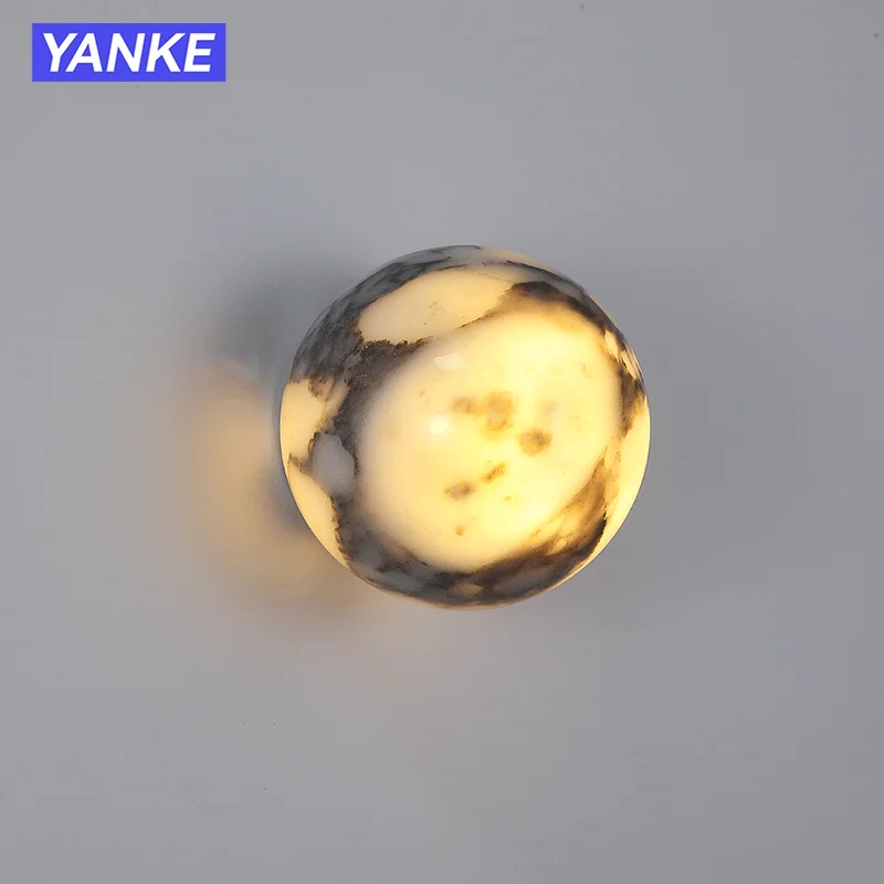 Nordic Ball Marble Natural Stone Wall Lamp Bedroom Bedside LED Light Luxury High-end Living Room Hallway Staircase Wall Sconce
Nordic Ball Marble Natural Stone Wall Lamp Bedroom Bedside LED Light Luxury High-end Living Room Hallway Staircase Wall Sconce