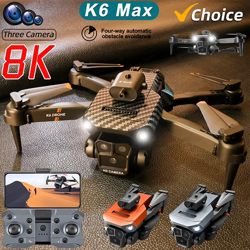 New K6 Max RC Drone 8K Professional Three Cameras Optical Flow Four-way Obstacle Avoidance Aerial Photography Quadcopter
New K6 Max RC Drone 8K Professional Three Cameras Optical Flow Four-way Obstacle Avoidance Aerial Photography Quadcopter