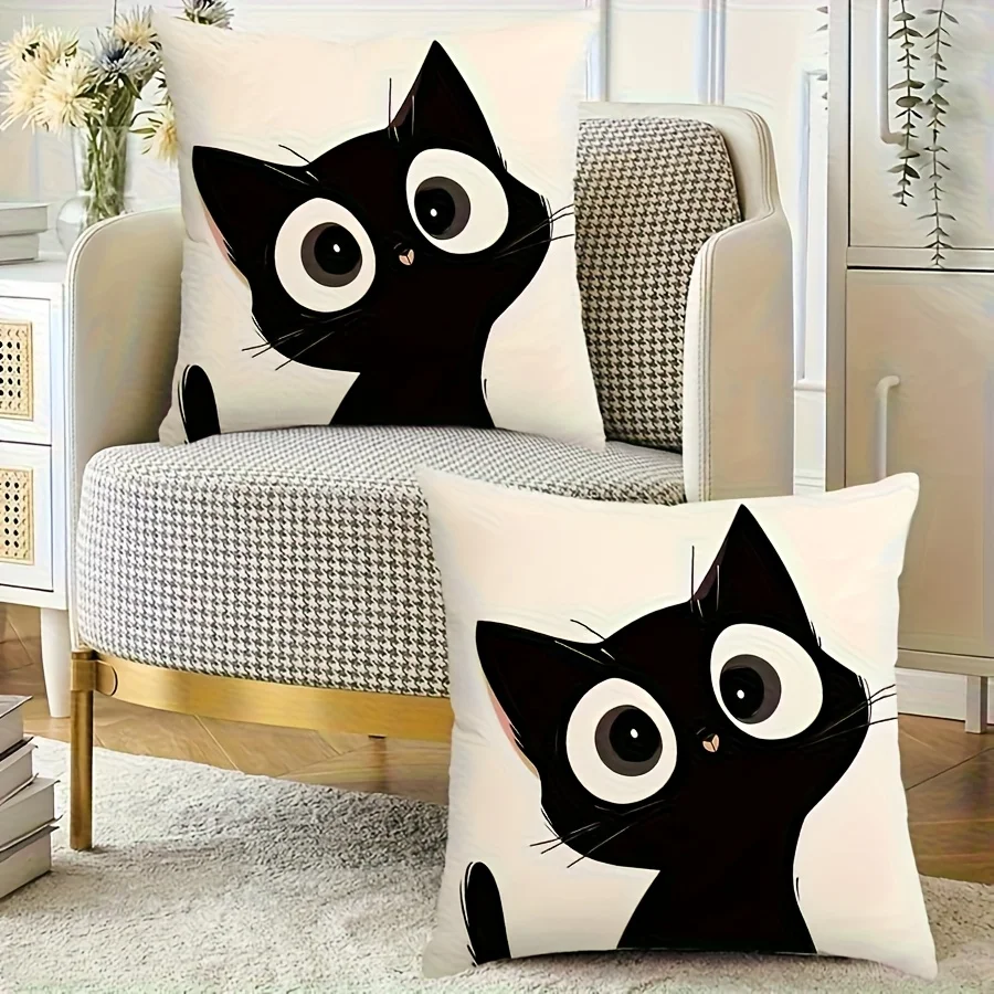 2pcs Cute Peeking Black Cat Throw Pillow Covers Decorative Square Cushion Cases for Home Sofa Bedroom Living Room
2pcs Cute Peeking Black Cat Throw Pillow Covers Decorative Square Cushion Cases for Home Sofa Bedroom Living Room