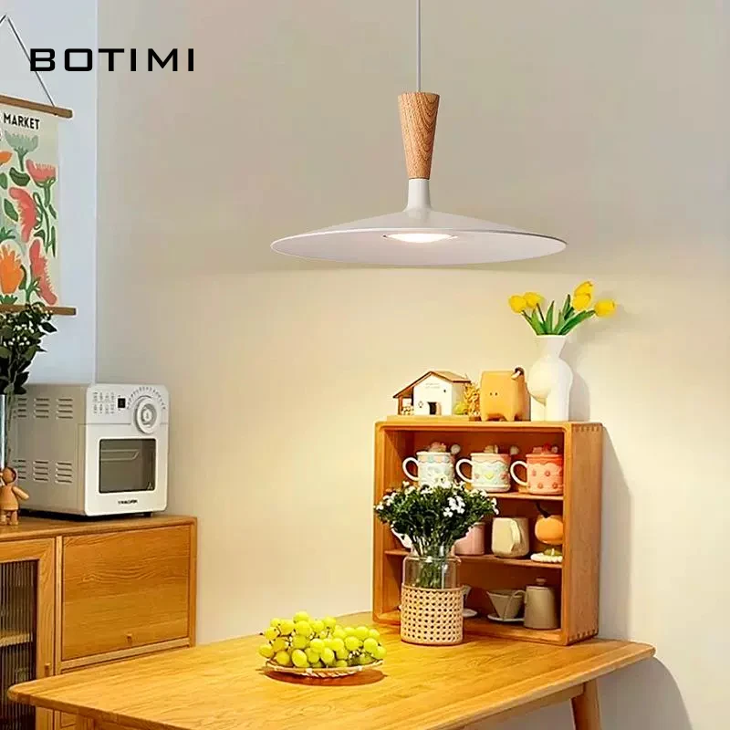 BOTIMI Modern Single Pendant Lights With White Metal Lampshade For Dining Wooden Hanging Lamp E27 Wood Kitchen Luminaire
BOTIMI Modern Single Pendant Lights With White Metal Lampshade For Dining Wooden Hanging Lamp E27 Wood Kitchen Luminaire
