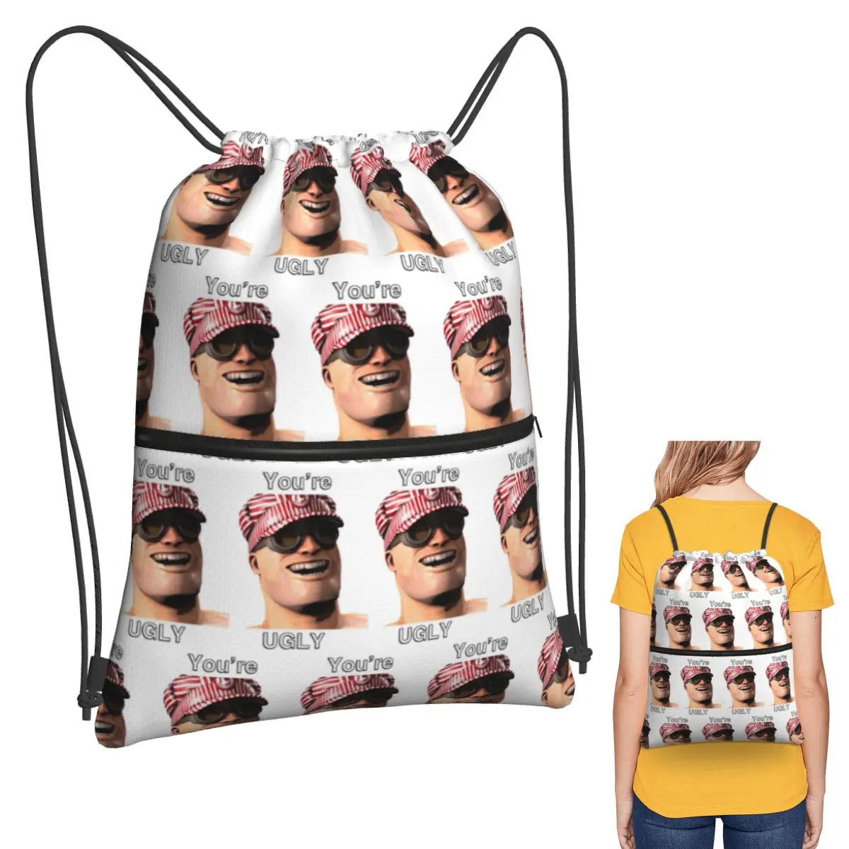 Рюкзаки You're Ugly I Smell Jojo Engineer TF2 Team Fortress 2, повседневные сумки на шнурке, спортивные сумки, сумки для книг, для путешествий и школы
Рюкзаки You're Ugly I Smell Jojo Engineer TF2 Team Fortress 2, повседневные сумки на шнурке, спортивные сумки, сумки для книг, для путешествий и школы