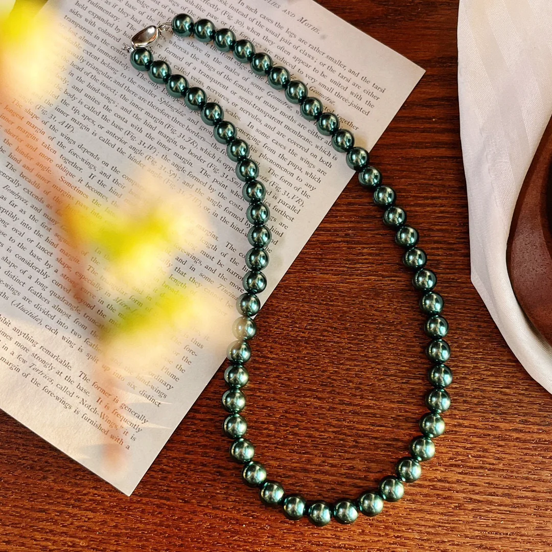 Simple and beautiful 8mm imported craftsmanship colorful malachite green Shijia pearl necklace will give gifts on versatile bead
Simple and beautiful 8mm imported craftsmanship colorful malachite green Shijia pearl necklace will give gifts on versatile bead
