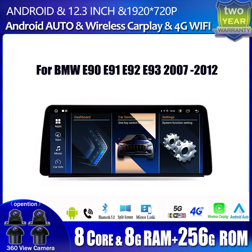 For BMW E90 E91 E92 2005 - 2012 12.3 INCH Android 14 Touch Screen Car Carplay Monitors Stereo Speacker Radio Multimedia Player
For BMW E90 E91 E92 2005 - 2012 12.3 INCH Android 14 Touch Screen Car Carplay Monitors Stereo Speacker Radio Multimedia Player