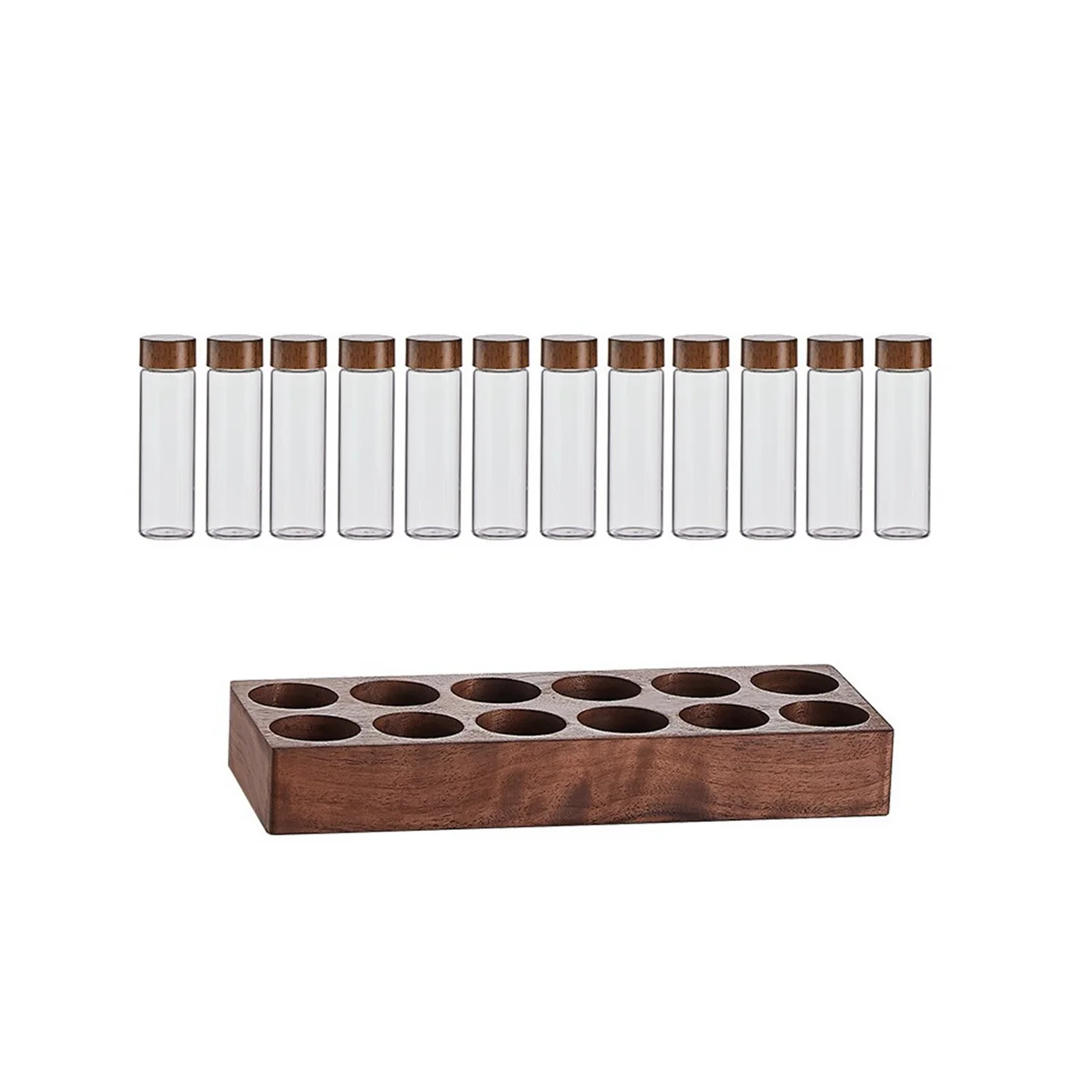 Coffee Beans Storage Container Coffee Tea Test Tube Glass Bottle with Walnut Display Rack Espresso Coffee Accessories A
Coffee Beans Storage Container Coffee Tea Test Tube Glass Bottle with Walnut Display Rack Espresso Coffee Accessories A
