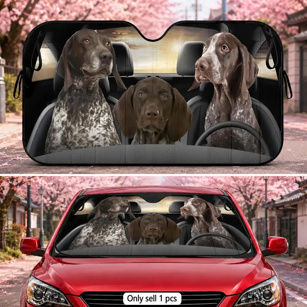 German Shorthaired Pointer Dog Sun Visor Car Front Window Windshield Sunshade Five-Layer Aluminum Foil UV Protector Heat Shield
German Shorthaired Pointer Dog Sun Visor Car Front Window Windshield Sunshade Five-Layer Aluminum Foil UV Protector Heat Shield