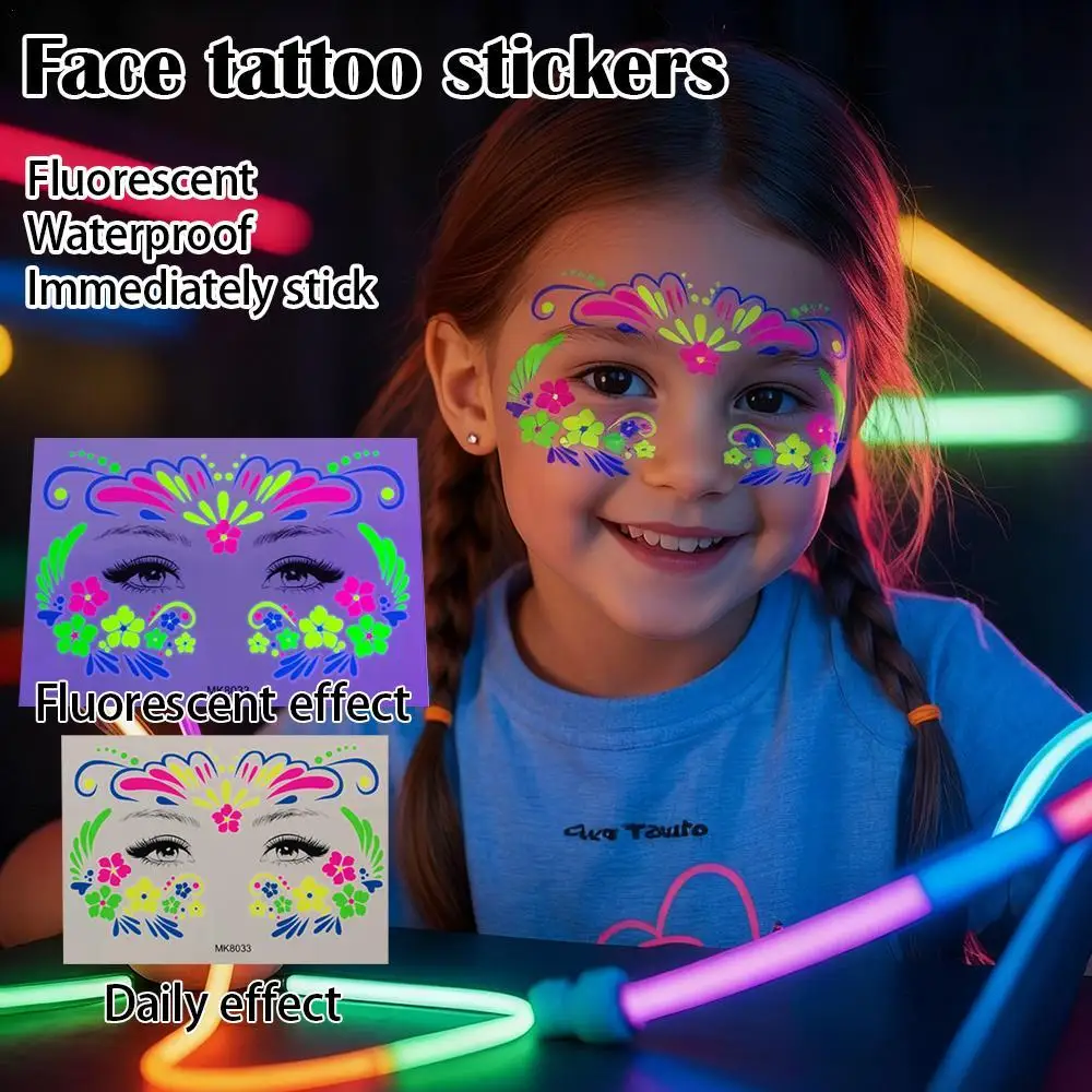1pc Fluorescent Face Sticker Butterfly Fake Body Tattoo Waterproof Sticker Masquerade Neon Music Festival Party Makeup Glitter
1pc Fluorescent Face Sticker Butterfly Fake Body Tattoo Waterproof Sticker Masquerade Neon Music Festival Party Makeup Glitter