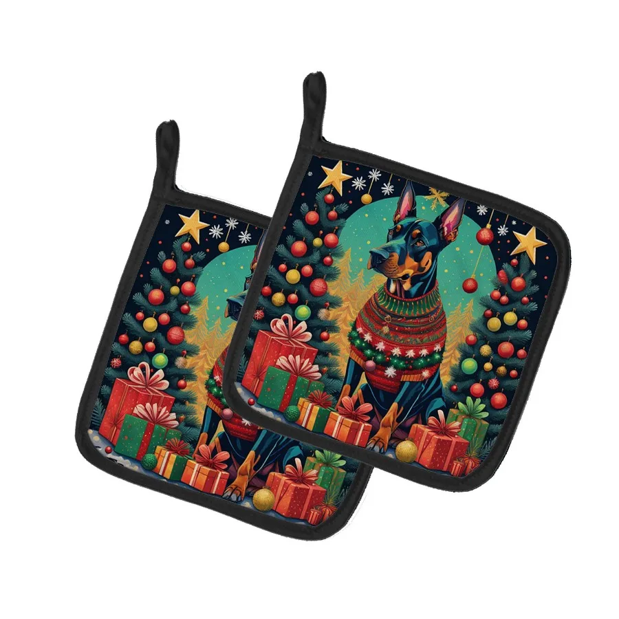 Doberman Pinscher Christmas Pair of Pot Holders Kitchen Heat Resistant Pot Holders Sets Oven Hot Pads for Cooking Baking BBQ 7
Doberman Pinscher Christmas Pair of Pot Holders Kitchen Heat Resistant Pot Holders Sets Oven Hot Pads for Cooking Baking BBQ 7