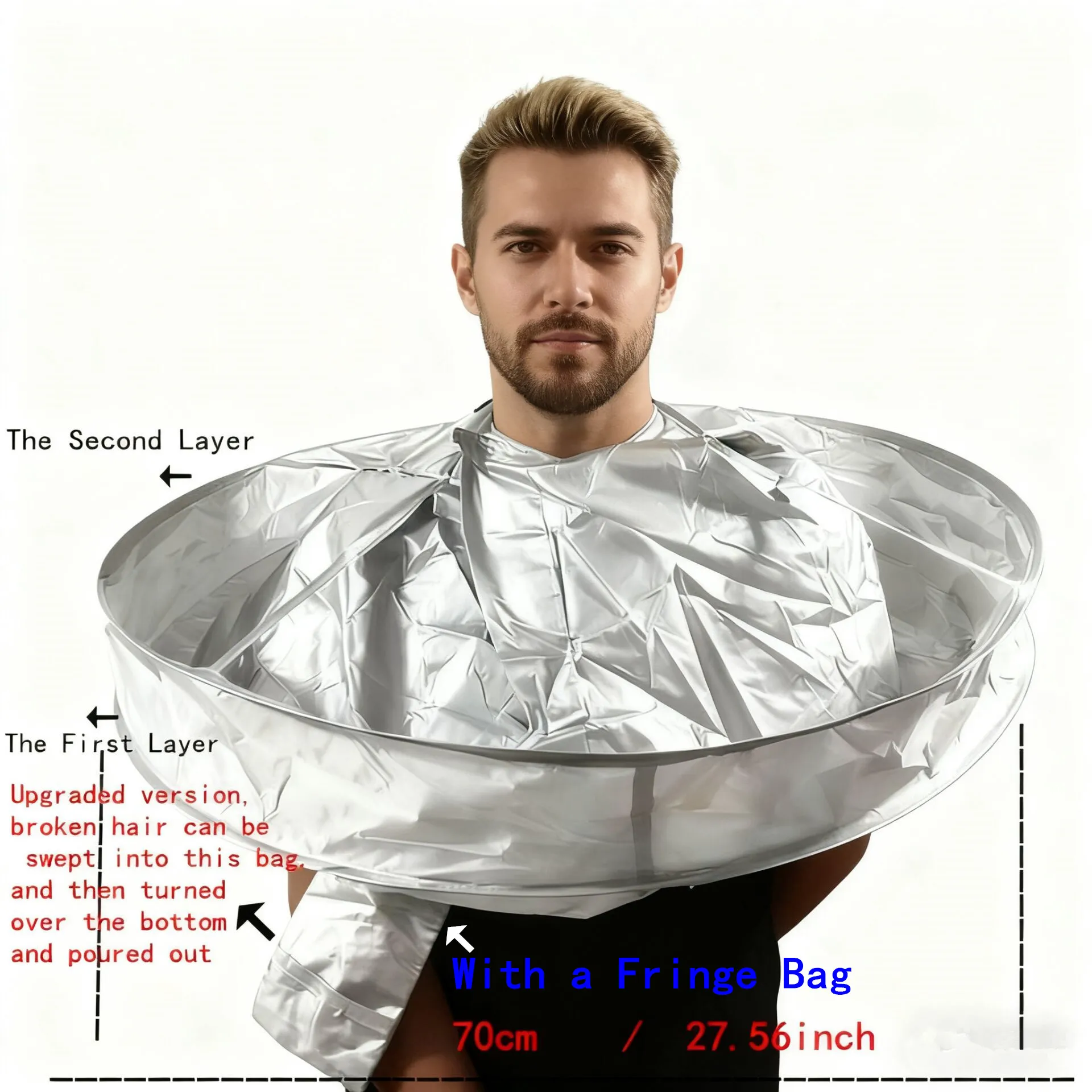 Двухслойная обновленная версия с мешком для волос, накидкой для волос, фартуком для волос, салфеткой для стрижки волос, для поддержания чистки и гигиены.
Двухслойная обновленная версия с мешком для волос, накидкой для волос, фартуком для волос, салфеткой для стрижки волос, для поддержания чистки и гигиены.