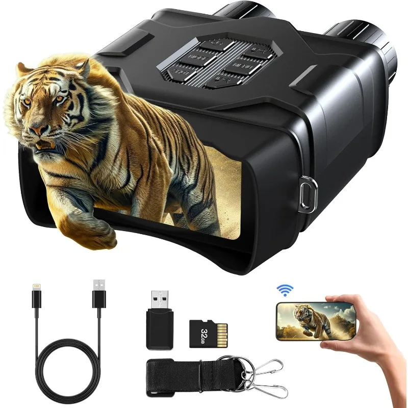 Night Vision Goggles, Night Vision Binoculars – 4K UHD Video, 52MP Photos, App Remote Control, 10X Zoom, 4" HD Screen
Night Vision Goggles, Night Vision Binoculars – 4K UHD Video, 52MP Photos, App Remote Control, 10X Zoom, 4" HD Screen