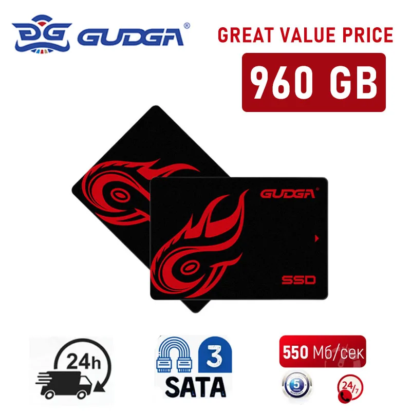 GUDGA 2.5 Inch SATA III SSD Solid State Drive Hard Disk Drive 960GB Internal Solid Hard Drives For Laptop Desktop Computer
GUDGA 2.5 Inch SATA III SSD Solid State Drive Hard Disk Drive 960GB Internal Solid Hard Drives For Laptop Desktop Computer