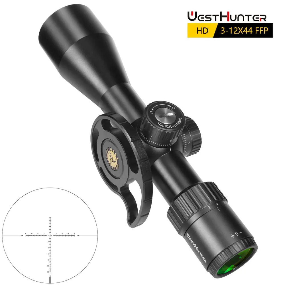 Компактный оптический прицел WESTHUNTER HD 3-12X44 FFP, прицел с первым фокусным расстоянием, для охоты, со стеклянной гравировкой, тактический оптический прицел
Компактный оптический прицел WESTHUNTER HD 3-12X44 FFP, прицел с первым фокусным расстоянием, для охоты, со стеклянной гравировкой, тактический оптический прицел