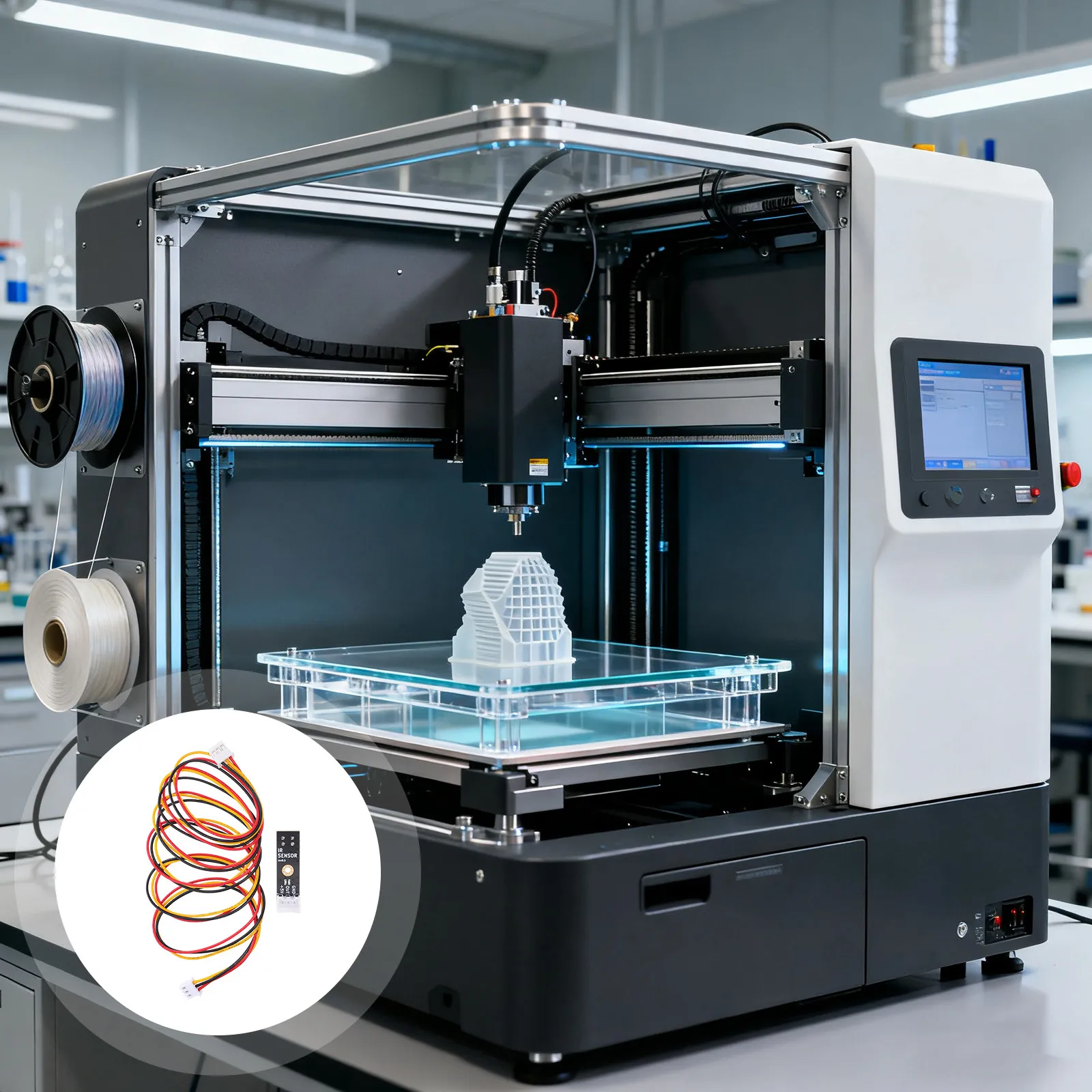 Filament Break Detection Module 3D Printer Sensor Real-Time Material Monitoring Filament Run-Out Pause Detecting
Filament Break Detection Module 3D Printer Sensor Real-Time Material Monitoring Filament Run-Out Pause Detecting