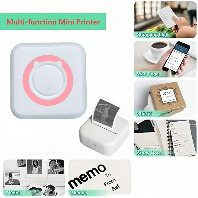 Multifunctional Mini Portable Thermal Printer - Instant Print, Wireless/USB Charging, Inkless, Ideal Gift for Study & Office
Multifunctional Mini Portable Thermal Printer - Instant Print, Wireless/USB Charging, Inkless, Ideal Gift for Study & Office