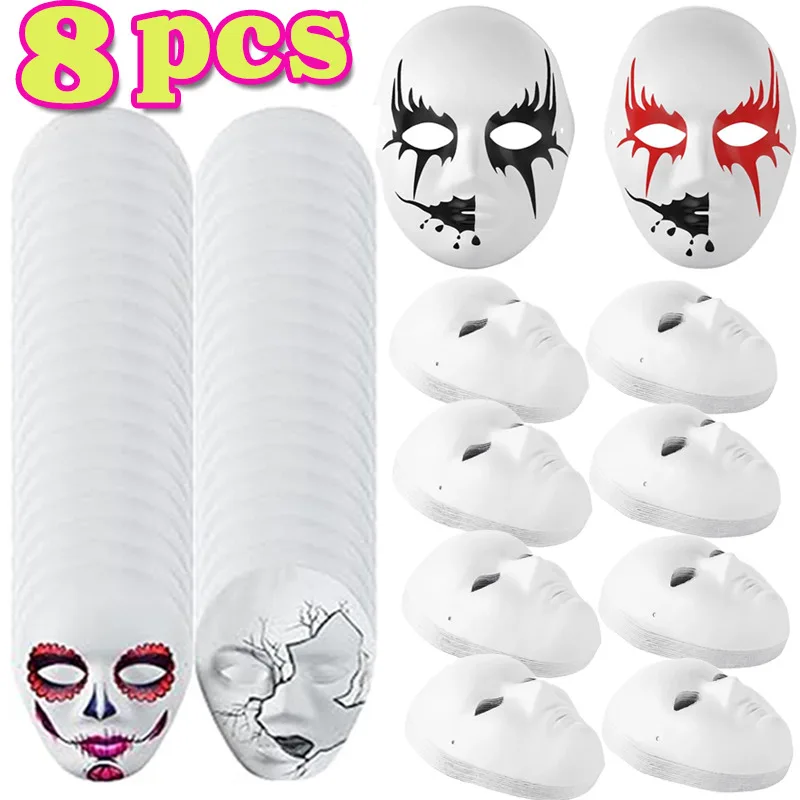 1/8PCS DIY Full Face Masks Blank White Halloween Cosplay Animal Mache Paintable Party Craft Couple Half Mask Makeup Art Craft
1/8PCS DIY Full Face Masks Blank White Halloween Cosplay Animal Mache Paintable Party Craft Couple Half Mask Makeup Art Craft