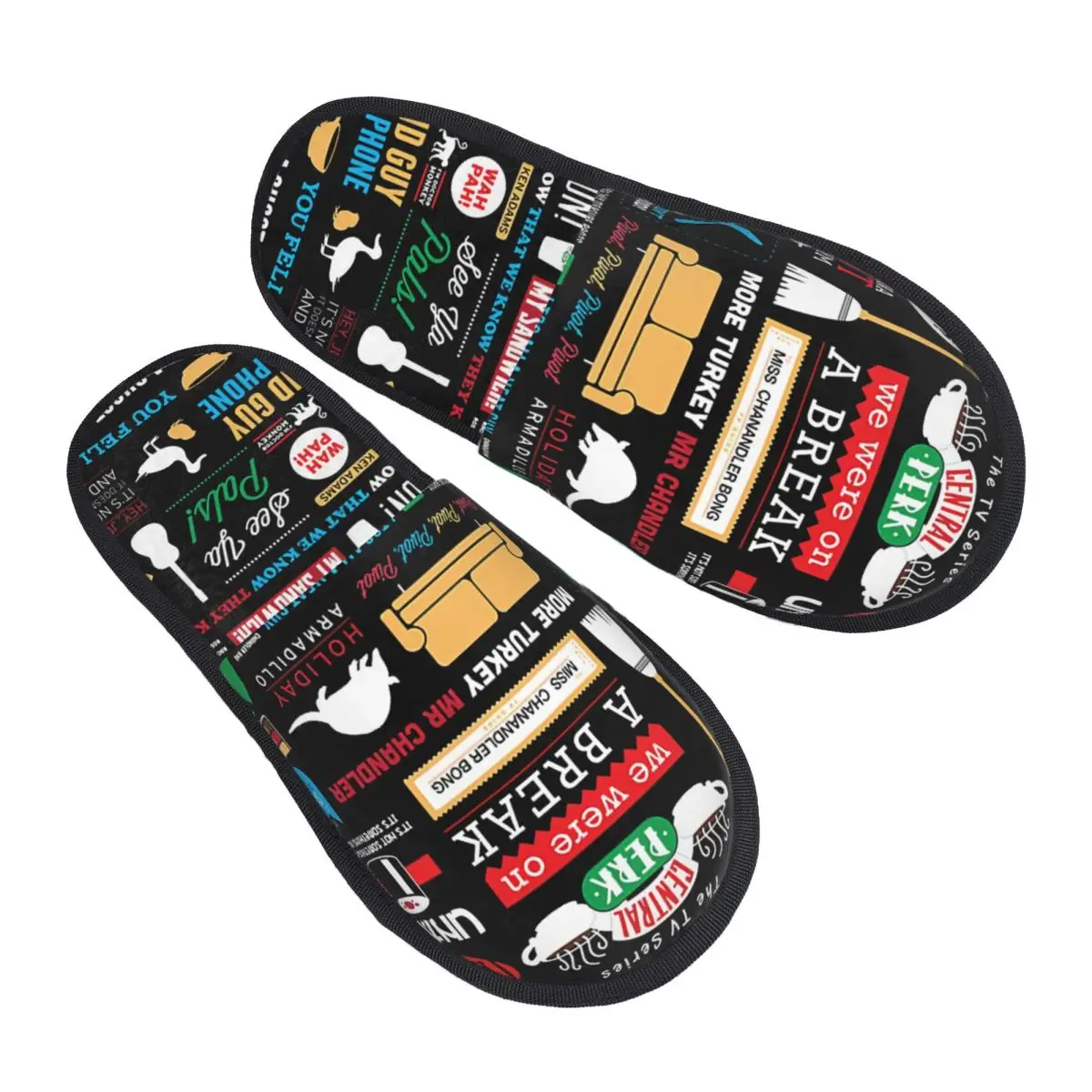 Забавные тапочки из пены с эффектом памяти для коллажа «Друзья» на заказ, женская домашняя обувь для спальни
Забавные тапочки из пены с эффектом памяти для коллажа «Друзья» на заказ, женская домашняя обувь для спальни