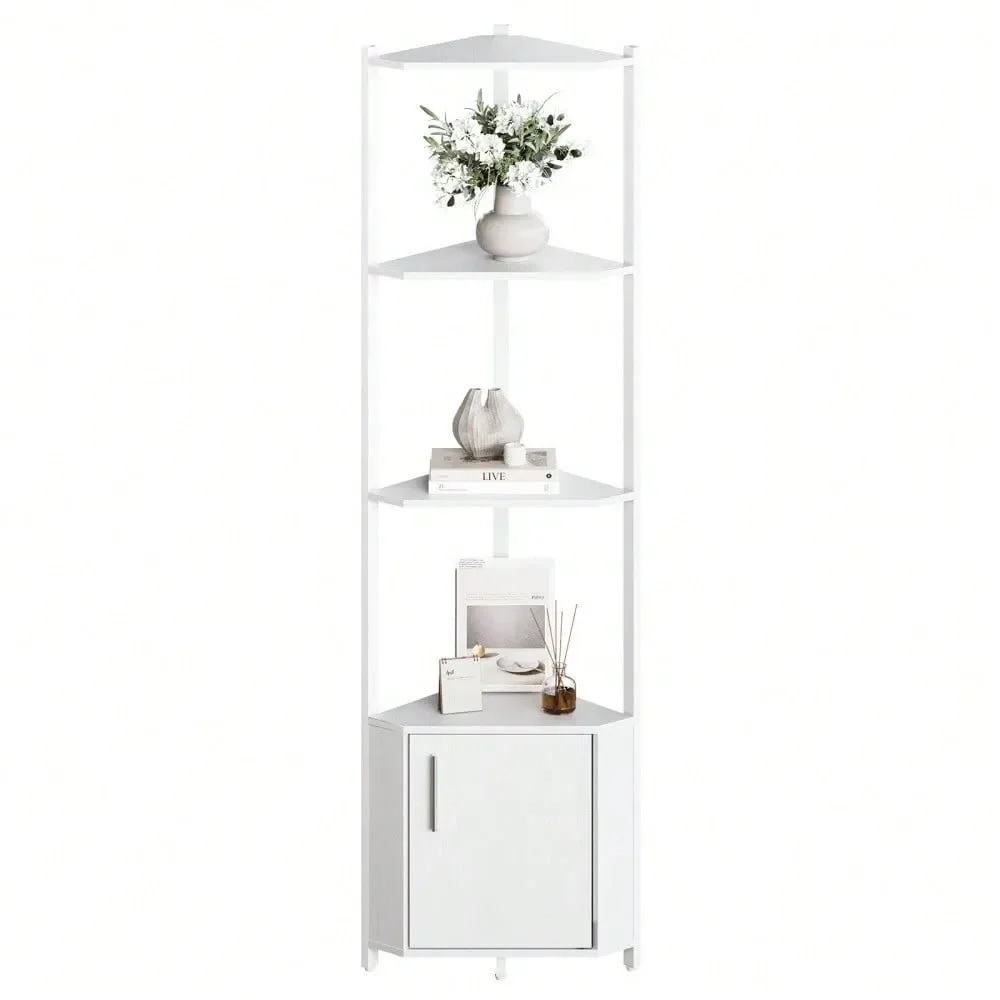 5 Tier Corner Shelf With Wood Shelves,57 Tall Standing Shelf Organizer,Space Saving,Narrow Bookshelf With 1 Storage Cabinet For
5 Tier Corner Shelf With Wood Shelves,57 Tall Standing Shelf Organizer,Space Saving,Narrow Bookshelf With 1 Storage Cabinet For