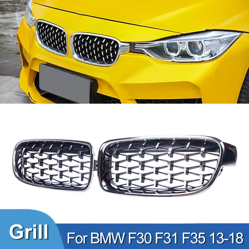 Pulleco Car Chrome Diamond Front Kidney Grille Racing Grill For BMW 3 Series F30 F31 F35 325xi 320i 325i 325i 328i 330i 13-19
Pulleco Car Chrome Diamond Front Kidney Grille Racing Grill For BMW 3 Series F30 F31 F35 325xi 320i 325i 325i 328i 330i 13-19