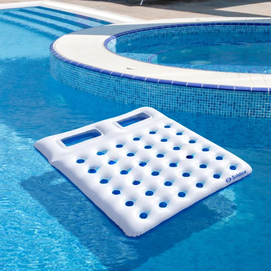 Inflatable Dual Window Pool Air Mattress - 76" - Blue and White
Inflatable Dual Window Pool Air Mattress - 76" - Blue and White