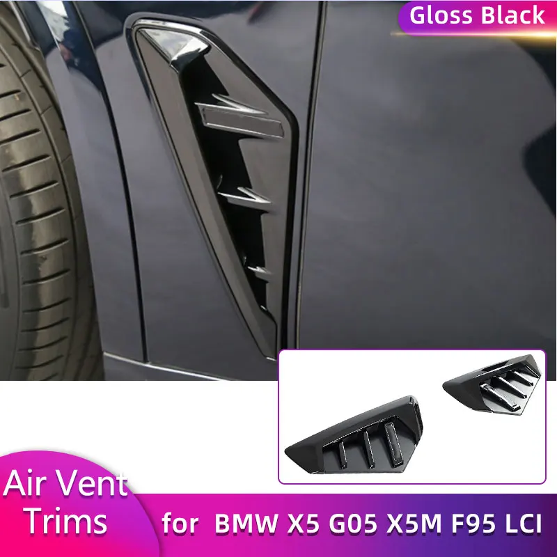 ABS Gloss Black Side Fender Air Vent Cover Trims for BMW X5 G05 X5M F95 LCI 2023-2025 Replacement Car Side Fender Fins Body Kits
ABS Gloss Black Side Fender Air Vent Cover Trims for BMW X5 G05 X5M F95 LCI 2023-2025 Replacement Car Side Fender Fins Body Kits
